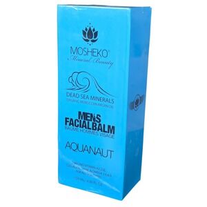 New Mosheko Facial Balm Mens 4oz Blue Aquanaut Dead Sea Minerals Argan Oil $199‎